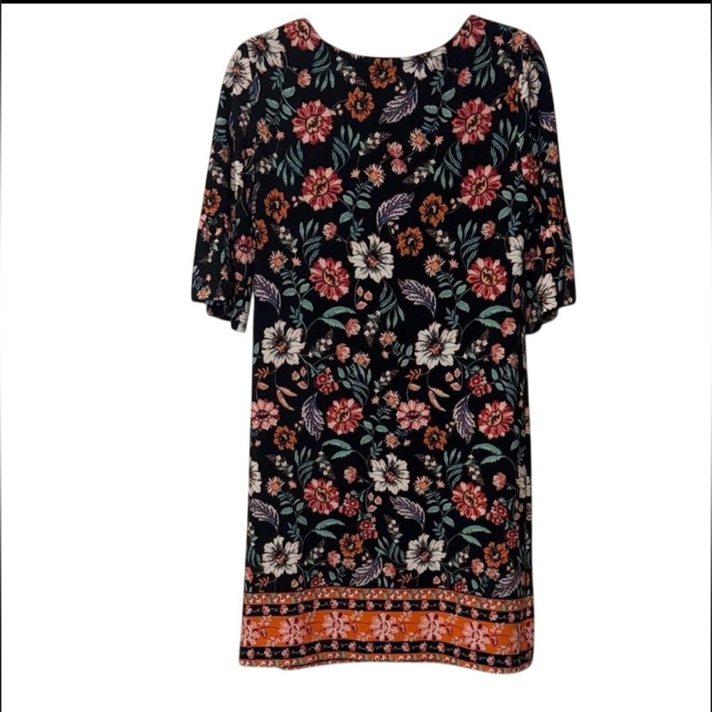 Laundry By Shelli Segal Women’s Black & Floral Print Flowy Dress — Size 6 - Picture 5 of 7